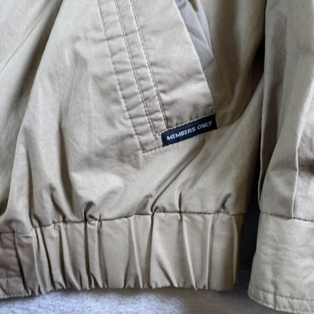Members Only Club House Jacket Mens‎ 42 Beige Lightweight Windbreaker Bomber